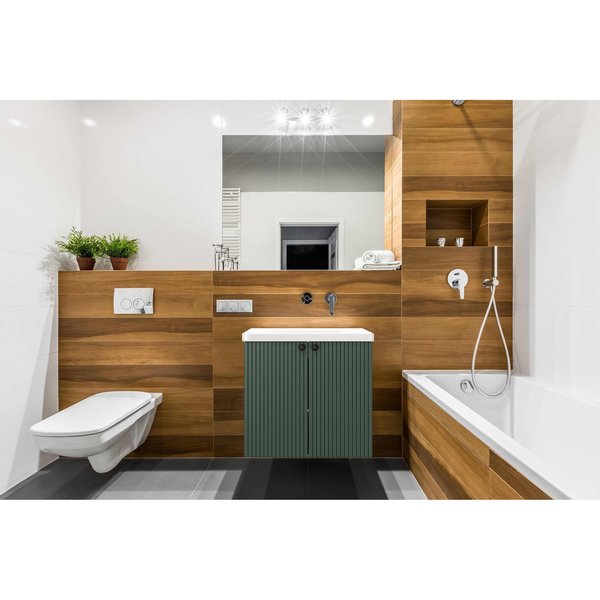 Distinct Kitchen And Bath ARIA 24 x 12 Floating Bathroom Vanity with Doors, Green ARIADUMVEA64Green